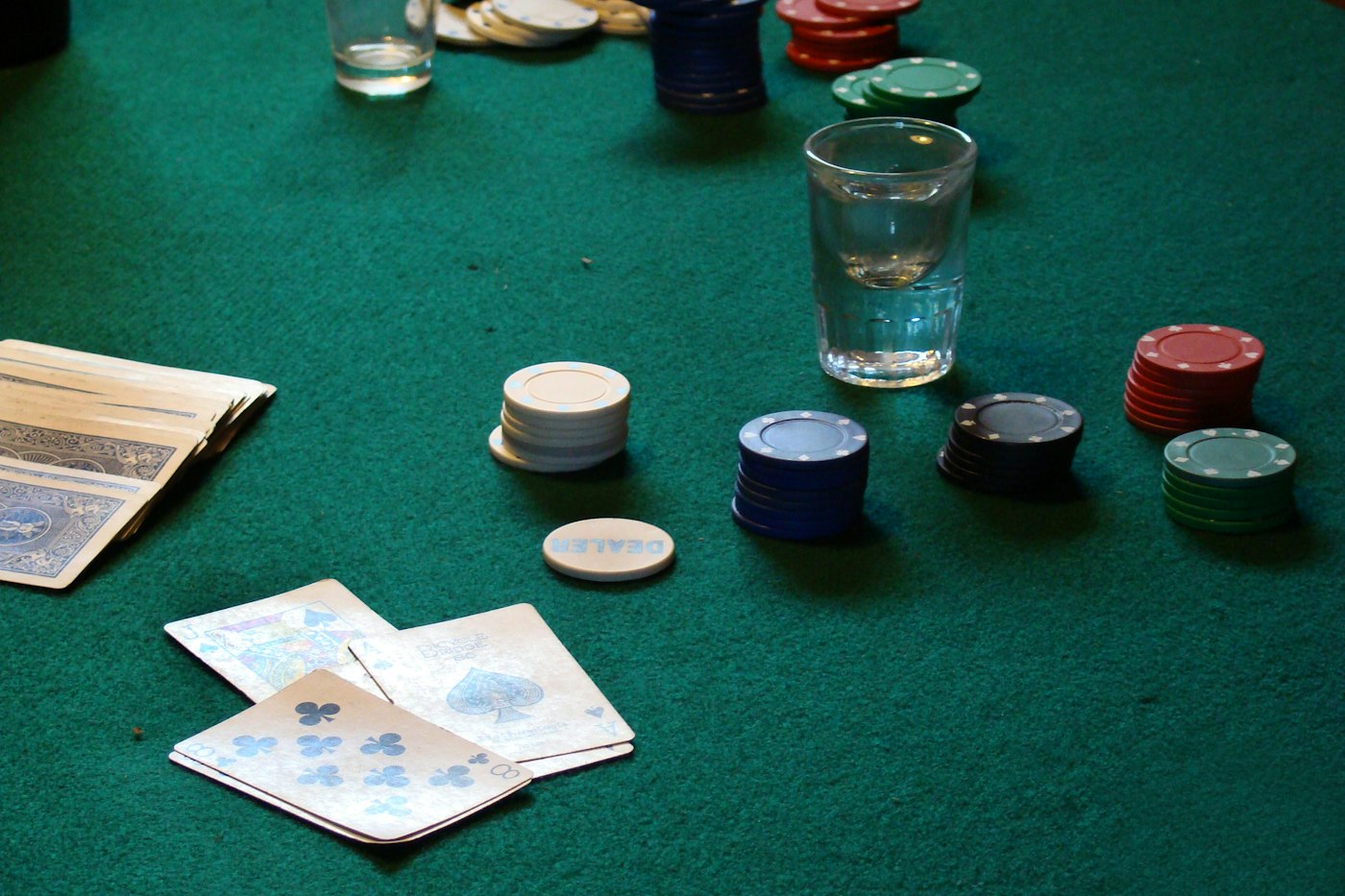 good good — poker chips and playing cards on a table